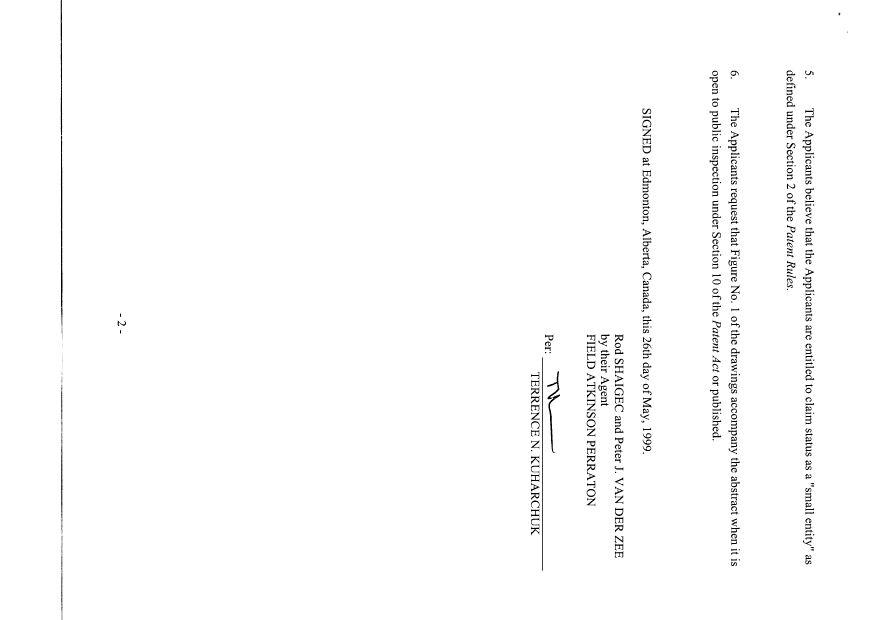 Document de brevet canadien 2272835. Cession 19981226. Image 3 de 3