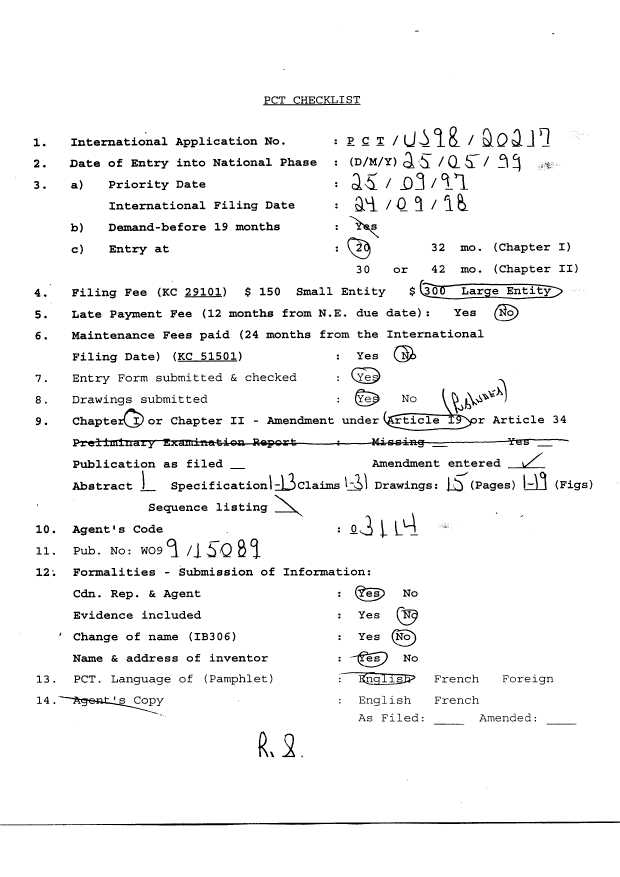 Document de brevet canadien 2272895. PCT 19981225. Image 1 de 8