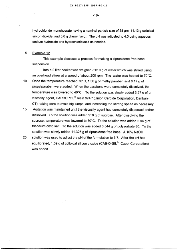 Document de brevet canadien 2274338. Description 19990611. Image 17 de 17