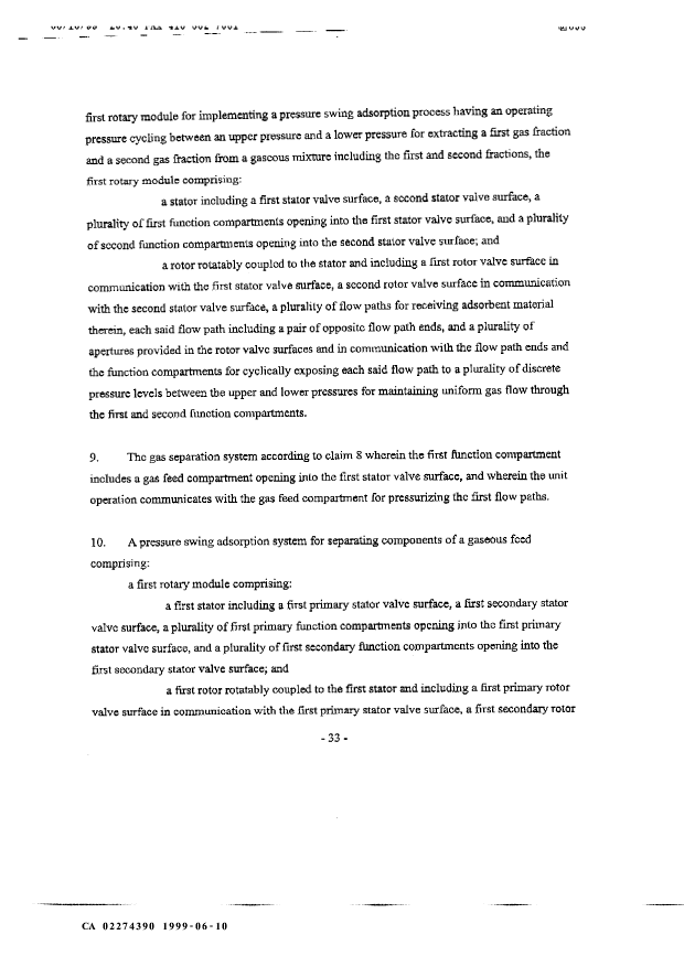 Document de brevet canadien 2274390. Revendications 19990610. Image 2 de 8