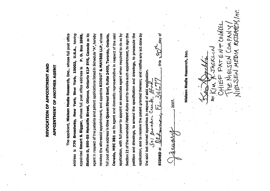 Canadian Patent Document 2275409. Correspondence 20061201. Image 2 of 3