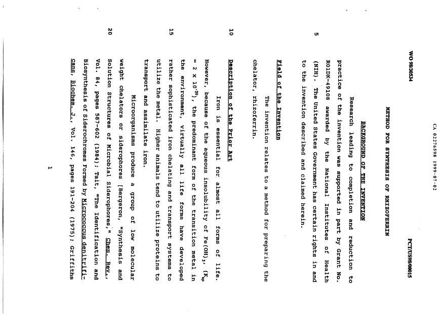 Document de brevet canadien 2276598. Description 20030613. Image 1 de 21