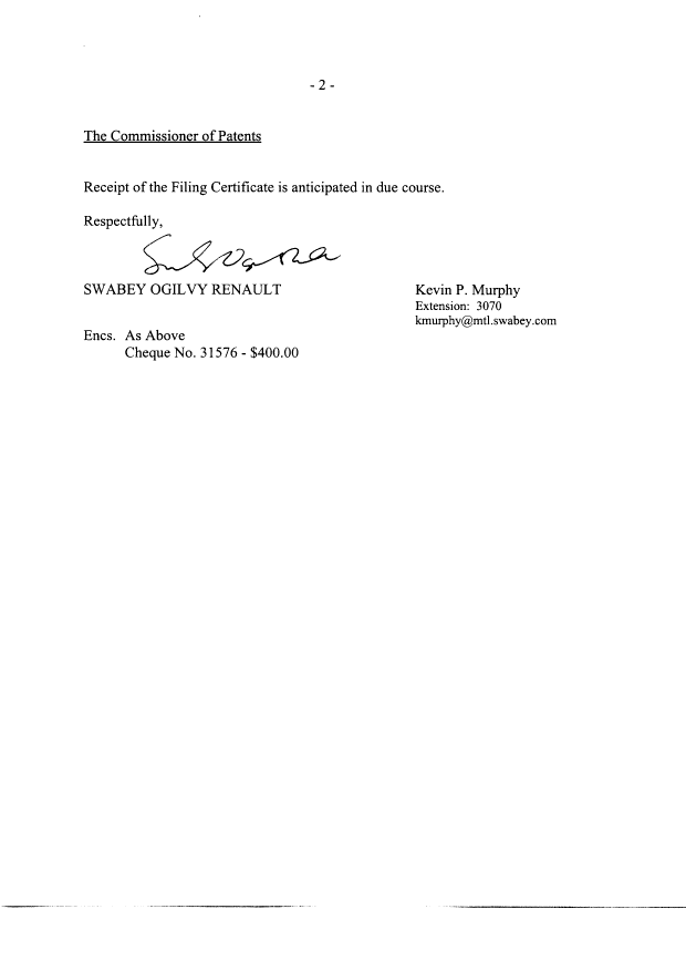 Document de brevet canadien 2277274. Cession 19990712. Image 2 de 8