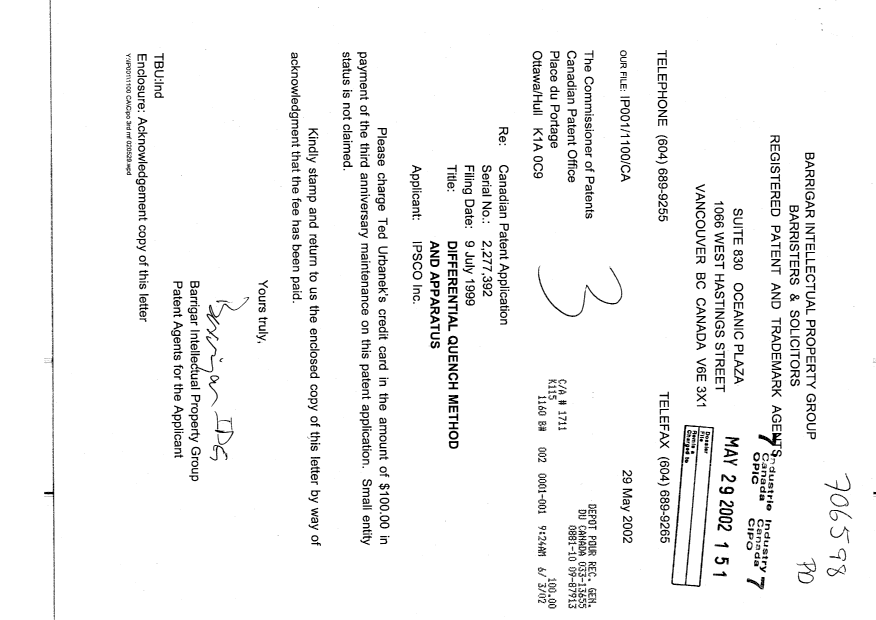 Document de brevet canadien 2277392. Taxes 20020529. Image 1 de 1