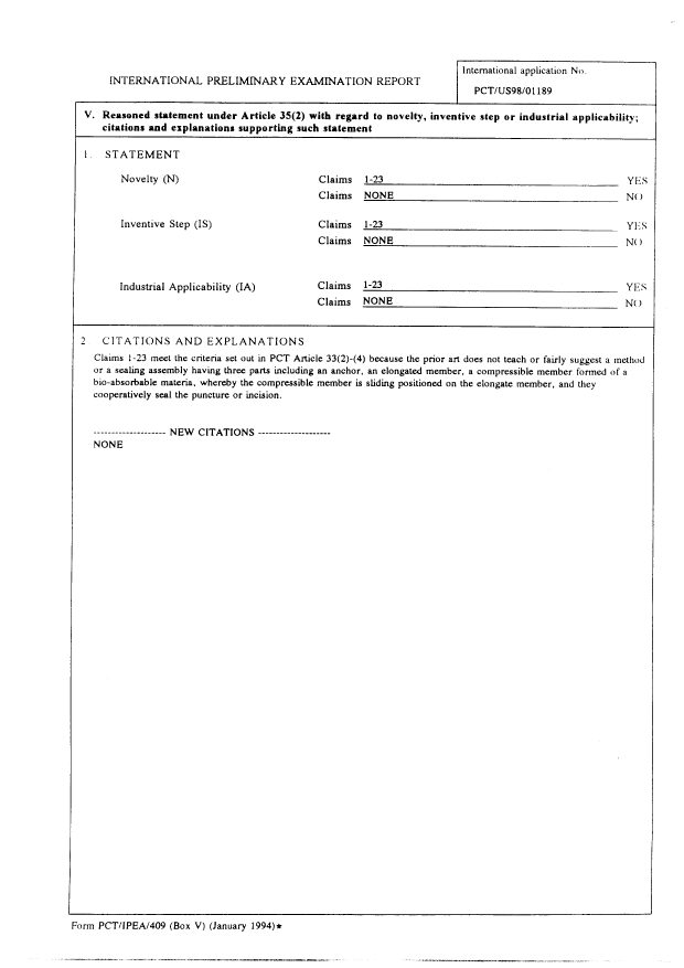Document de brevet canadien 2278243. PCT 19990720. Image 6 de 6