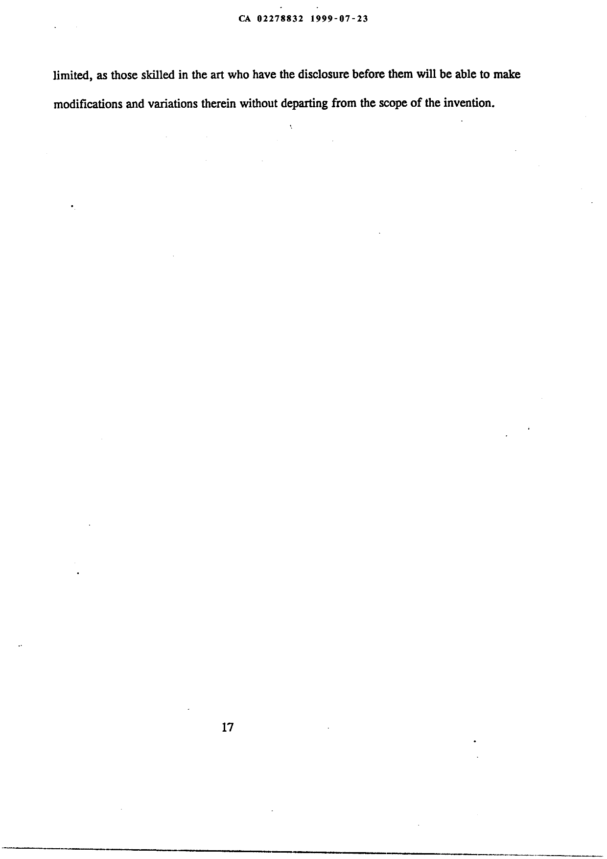 Canadian Patent Document 2278832. Description 19990723. Image 17 of 17