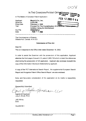 Canadian Patent Document 2279198. Prosecution-Amendment 20021212. Image 1 of 1