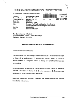 Canadian Patent Document 2279198. Correspondence 20071216. Image 1 of 4
