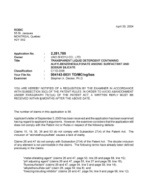 Document de brevet canadien 2281785. Poursuite-Amendment 20040430. Image 1 de 2