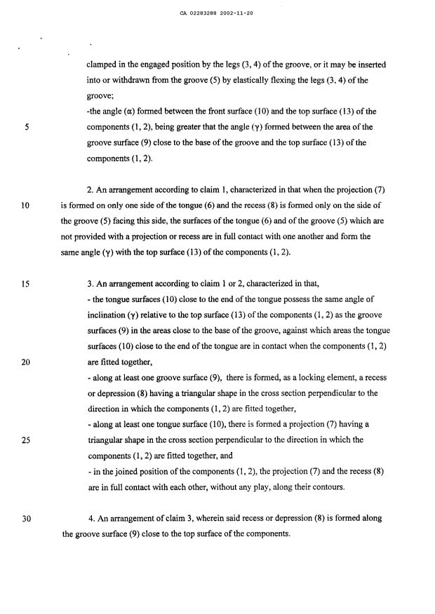 Document de brevet canadien 2283288. Revendications 20021120. Image 2 de 5