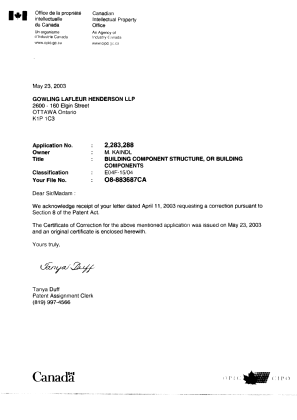 Document de brevet canadien 2283288. Poursuite-Amendment 20030523. Image 1 de 2