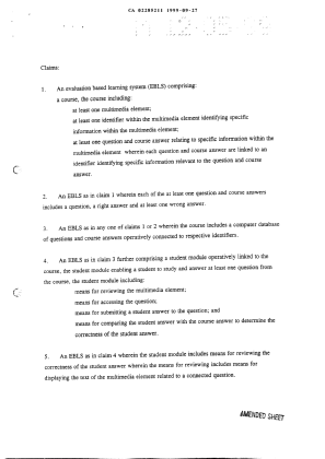 Document de brevet canadien 2285211. Revendications 19990927. Image 1 de 4
