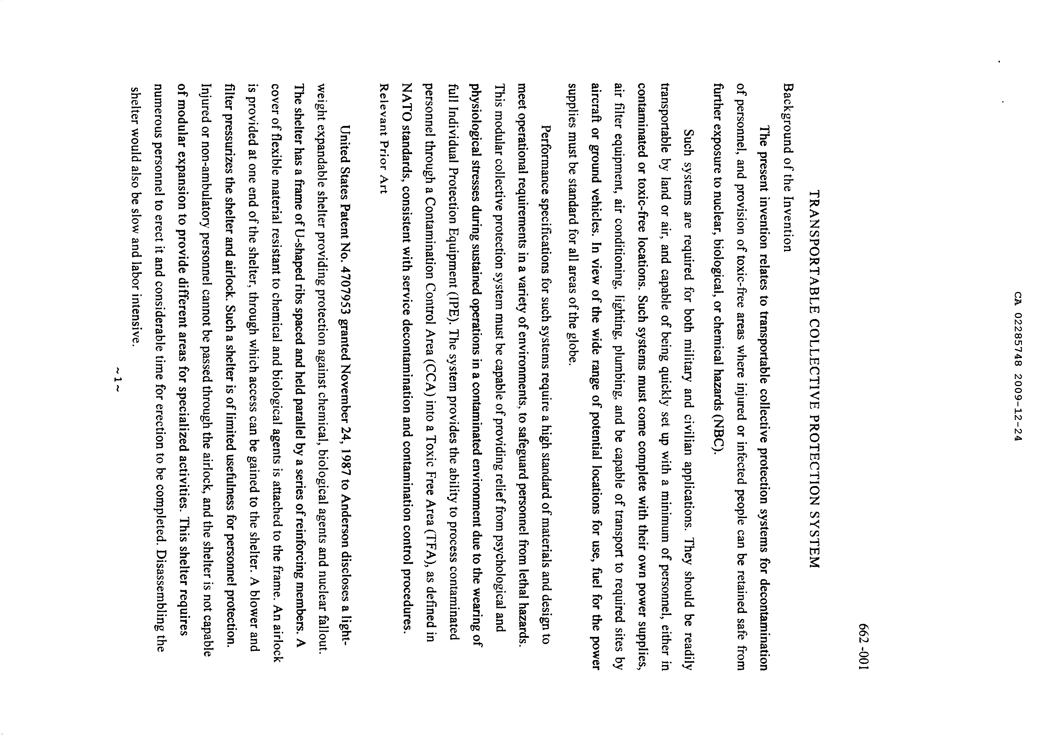 Canadian Patent Document 2285748. Description 20091226. Image 1 of 9