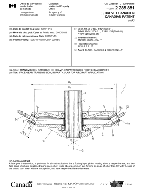 Document de brevet canadien 2285881. Page couverture 20071211. Image 1 de 1