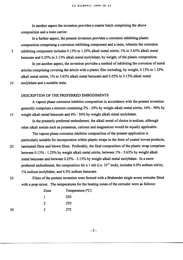 Canadian Patent Document 2285911. Description 19991013. Image 3 of 7