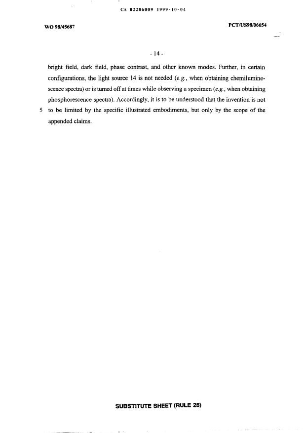 Document de brevet canadien 2286009. Description 20011017. Image 14 de 14