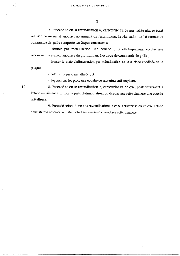 Document de brevet canadien 2286433. Revendications 19991019. Image 2 de 2