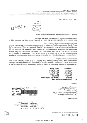 Document de brevet canadien 2286794. Taxes 20111207. Image 1 de 1