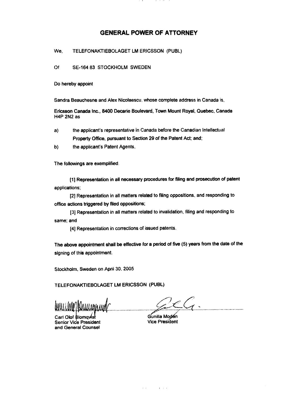 Canadian Patent Document 2287337. Correspondence 20050615. Image 2 of 3