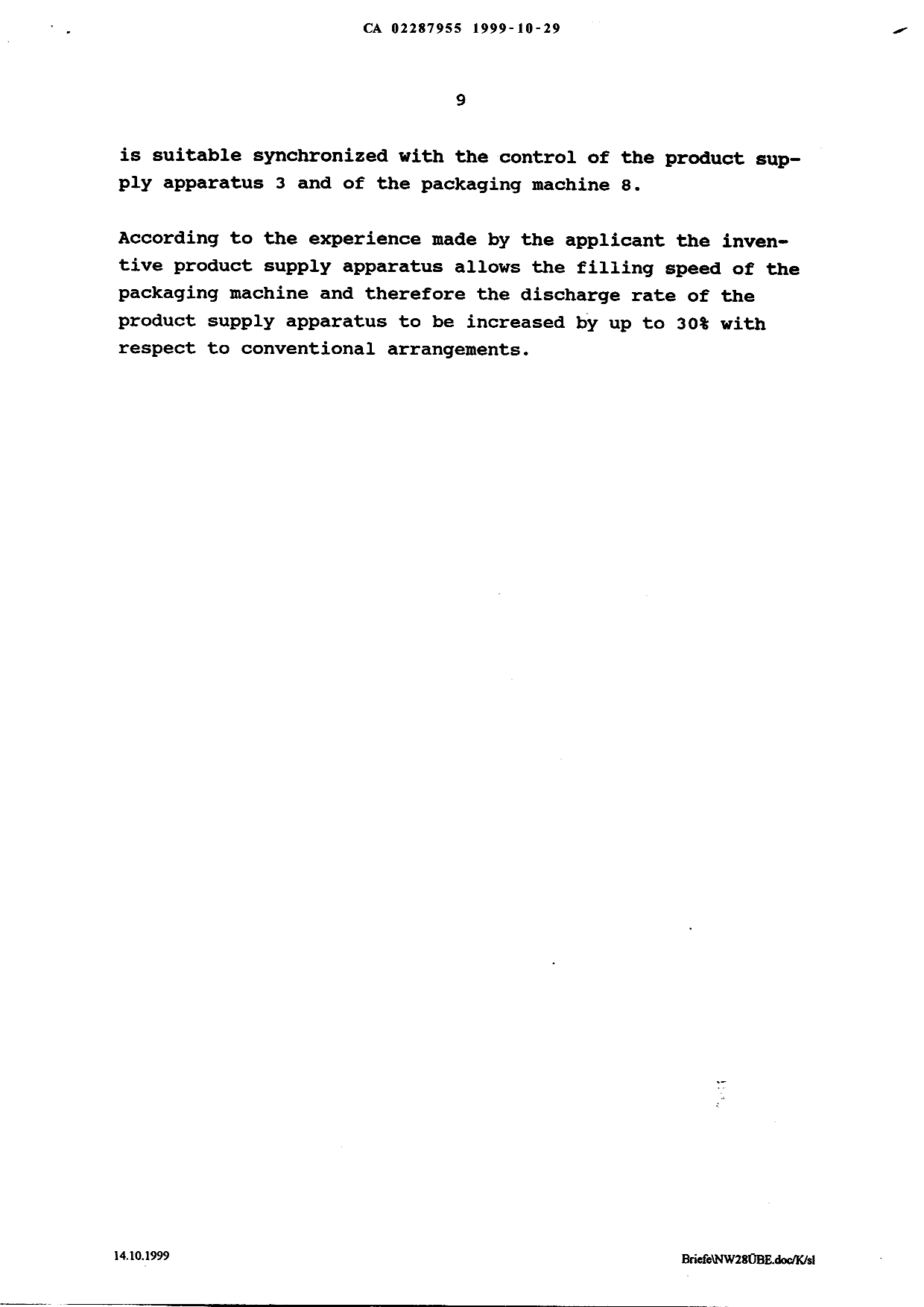 Canadian Patent Document 2287955. Description 20070216. Image 9 of 9
