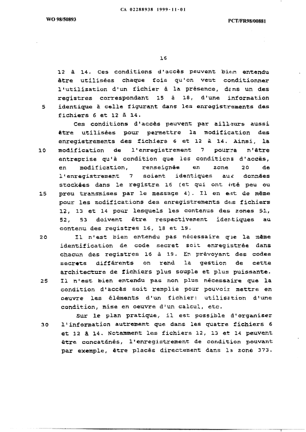 Canadian Patent Document 2288938. Description 19991101. Image 16 of 17