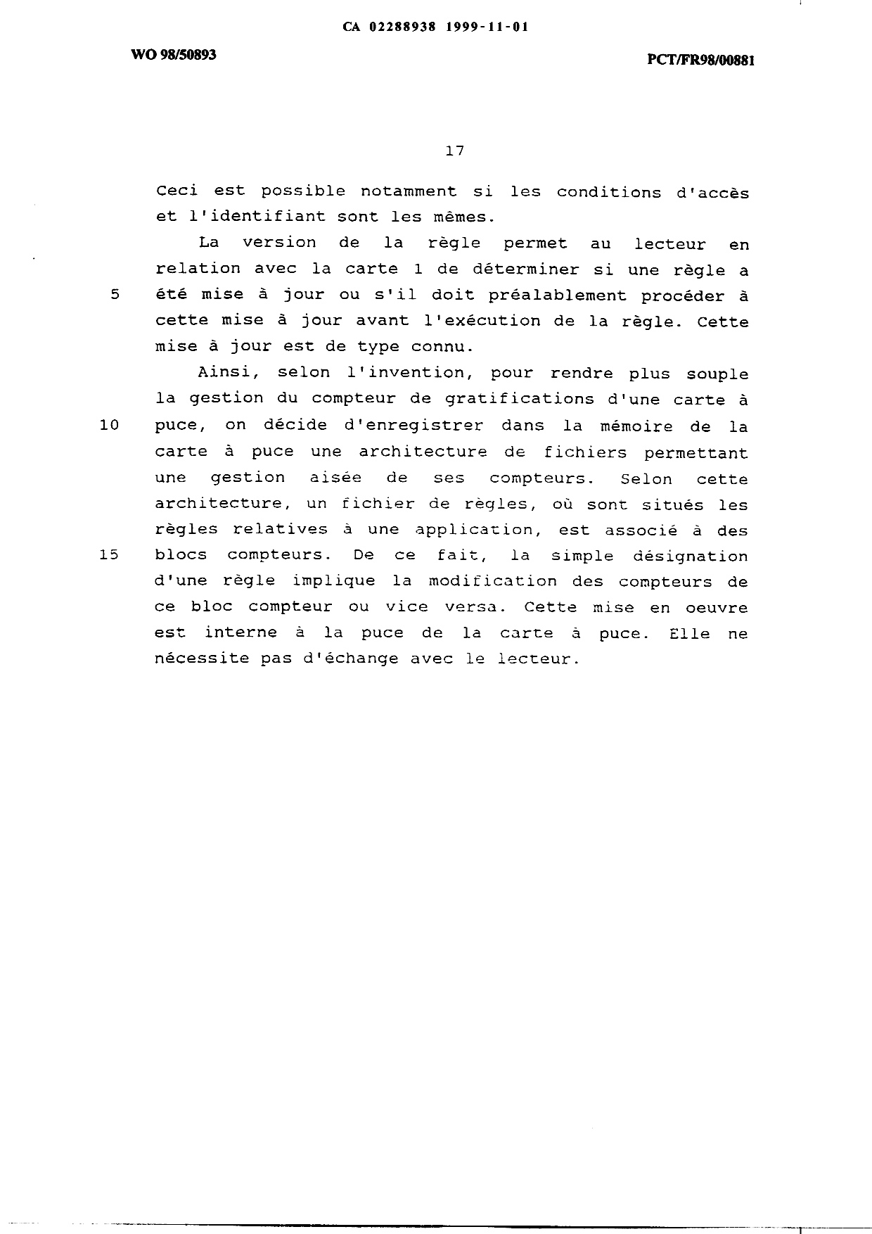 Canadian Patent Document 2288938. Description 19991101. Image 17 of 17