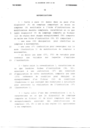 Document de brevet canadien 2288938. Revendications 19991101. Image 1 de 3