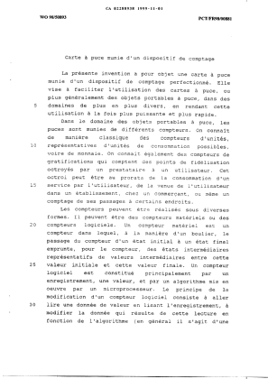 Document de brevet canadien 2288938. Description 19991101. Image 1 de 17
