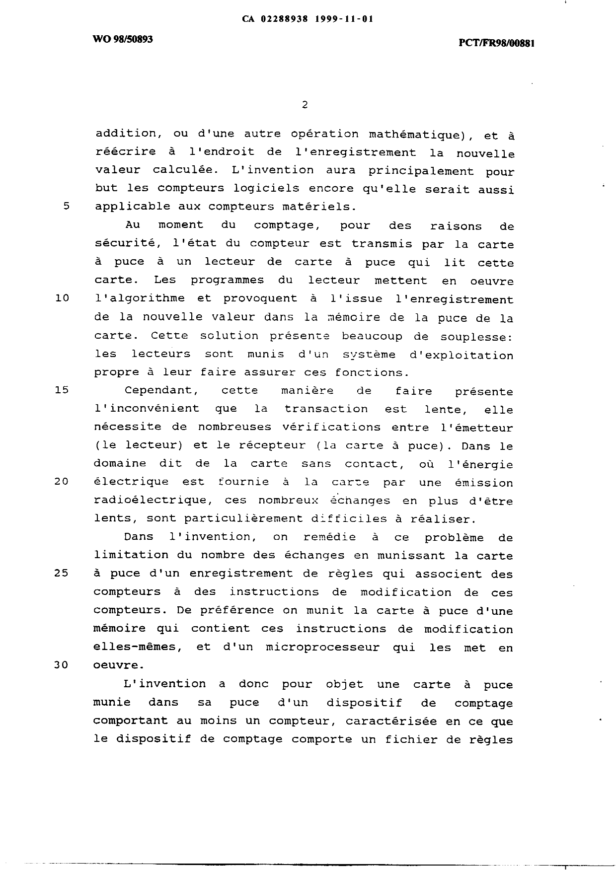 Canadian Patent Document 2288938. Description 19991101. Image 2 of 17