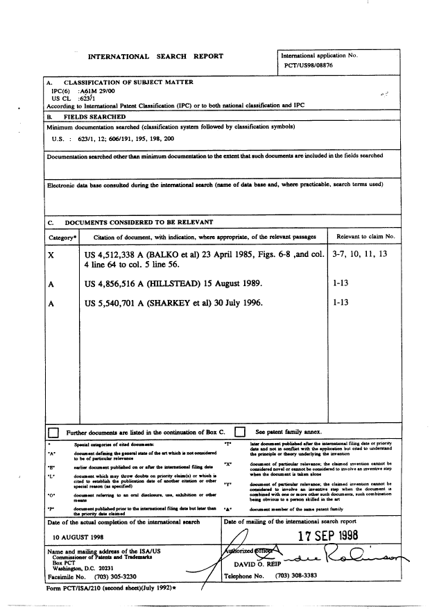 Document de brevet canadien 2289213. PCT 19981203. Image 8 de 8
