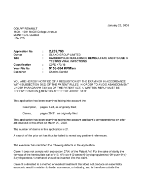 Document de brevet canadien 2289753. Poursuite-Amendment 20041225. Image 1 de 3