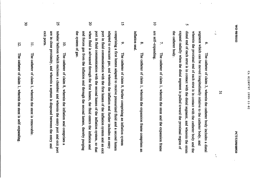 Document de brevet canadien 2289797. Revendications 20040607. Image 2 de 3