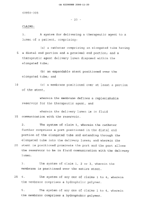 Document de brevet canadien 2290988. Revendications 20061120. Image 1 de 3