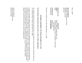 Canadian Patent Document 2291543. Correspondence 20000502. Image 1 of 1