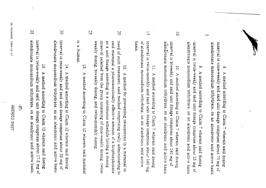 Document de brevet canadien 2294595. Poursuite-Amendment 19981217. Image 3 de 9