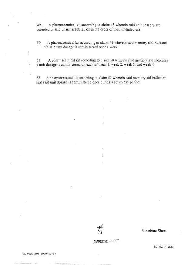Canadian Patent Document 2294595. Prosecution-Amendment 19981217. Image 9 of 9