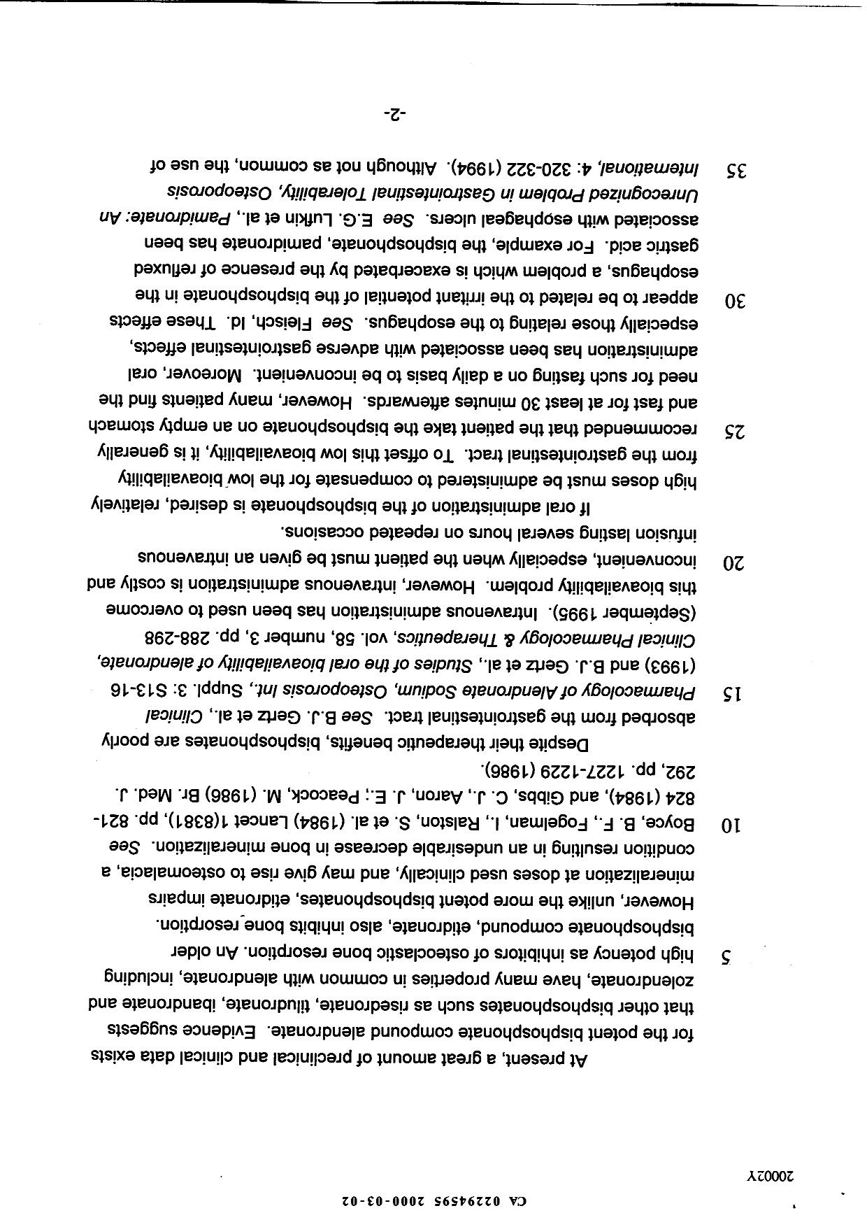 Canadian Patent Document 2294595. Description 19991202. Image 2 of 32