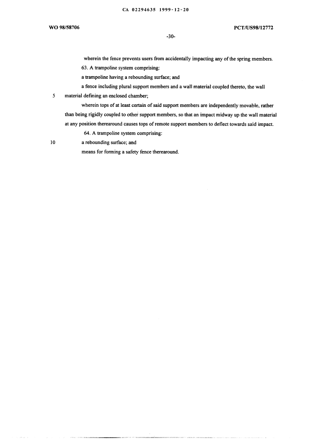 Document de brevet canadien 2294635. Revendications 19991220. Image 8 de 8