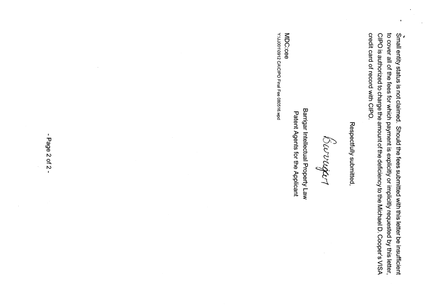 Canadian Patent Document 2294927. Correspondence 20080516. Image 2 of 2