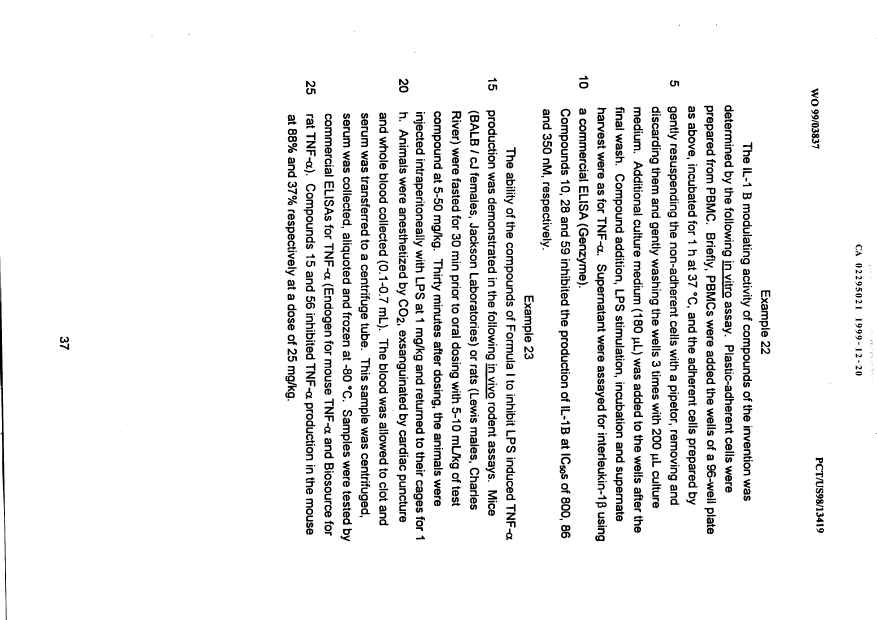 Canadian Patent Document 2295021. Description 19991220. Image 37 of 37