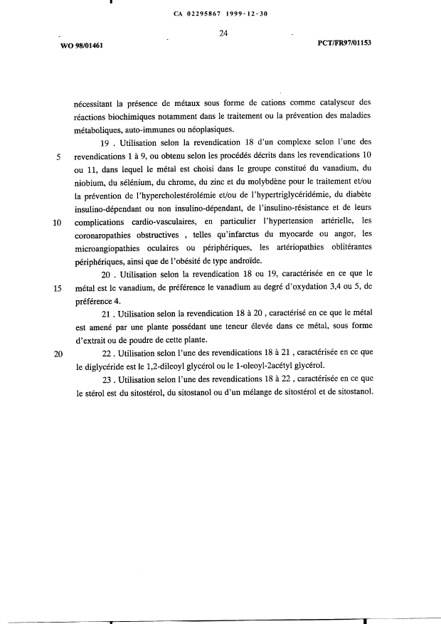 Document de brevet canadien 2295867. Revendications 19991230. Image 3 de 3