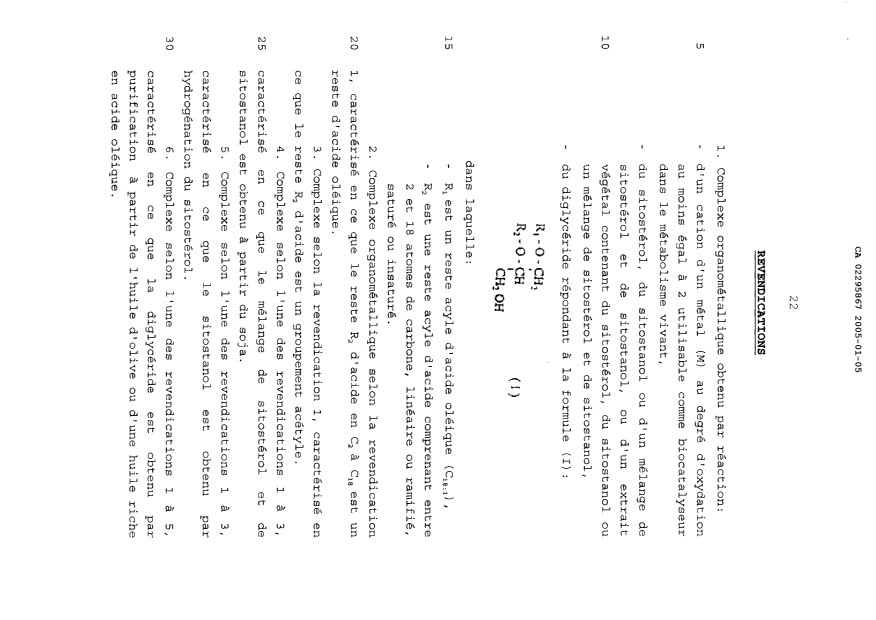 Document de brevet canadien 2295867. Revendications 20050315. Image 1 de 7