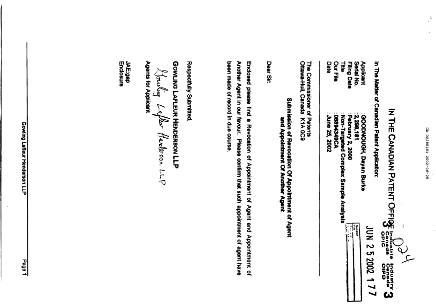 Canadian Patent Document 2298181. Correspondence 20020625. Image 1 of 2