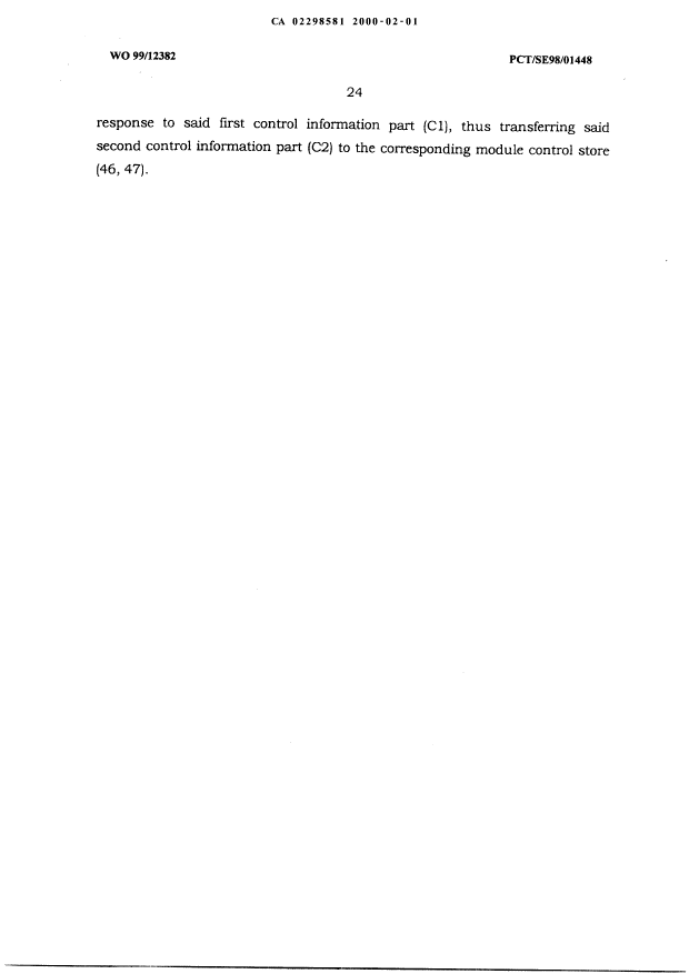 Document de brevet canadien 2298581. Revendications 20000201. Image 7 de 7