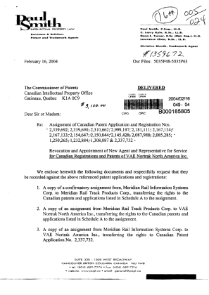 Document de brevet canadien 2299197. Cession 20040216. Image 1 de 13