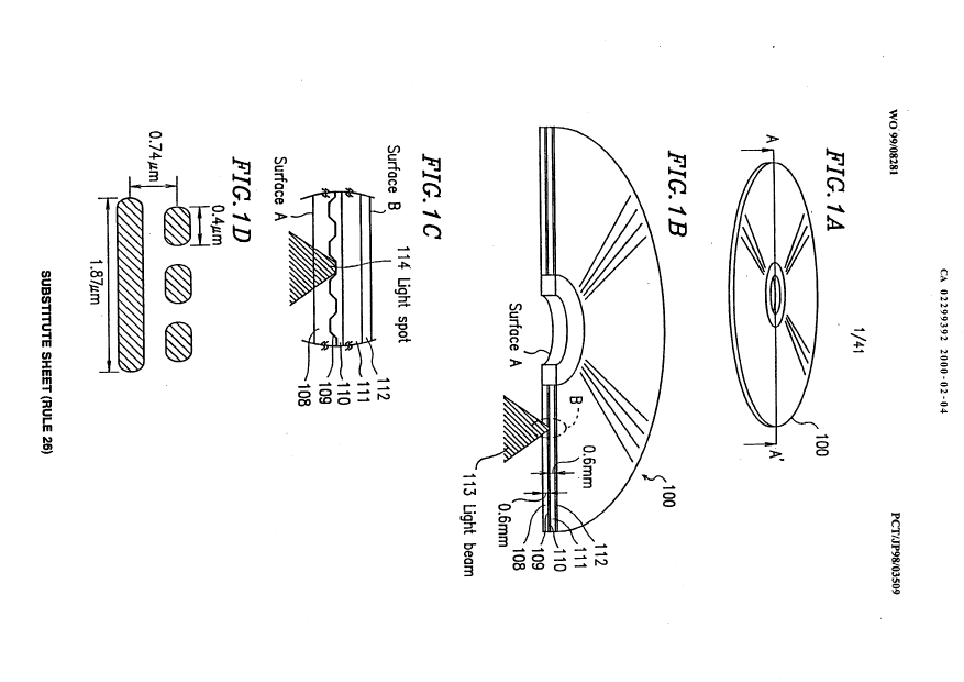 Canadian Patent Document 2299392. Drawings 20000204. Image 1 of 41