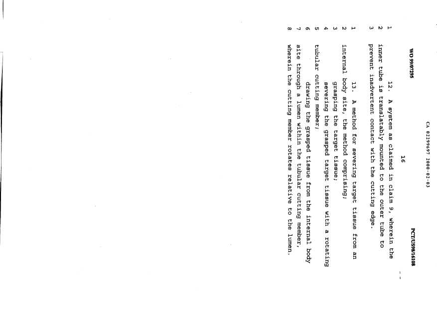 Document de brevet canadien 2299697. Revendications 20000203. Image 3 de 3