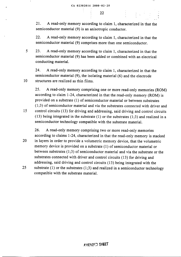 Document de brevet canadien 2302014. Revendications 20000225. Image 5 de 5