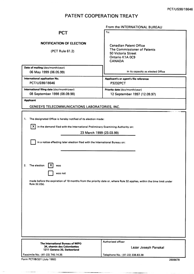 Document de brevet canadien 2302397. PCT 20000229. Image 2 de 4