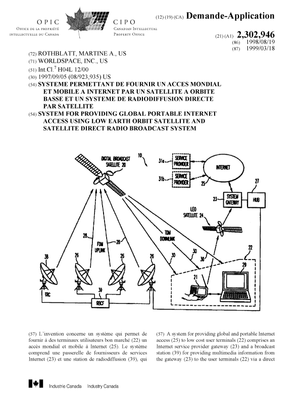 Canadian Patent Document 2302946. Cover Page 20000517. Image 1 of 2
